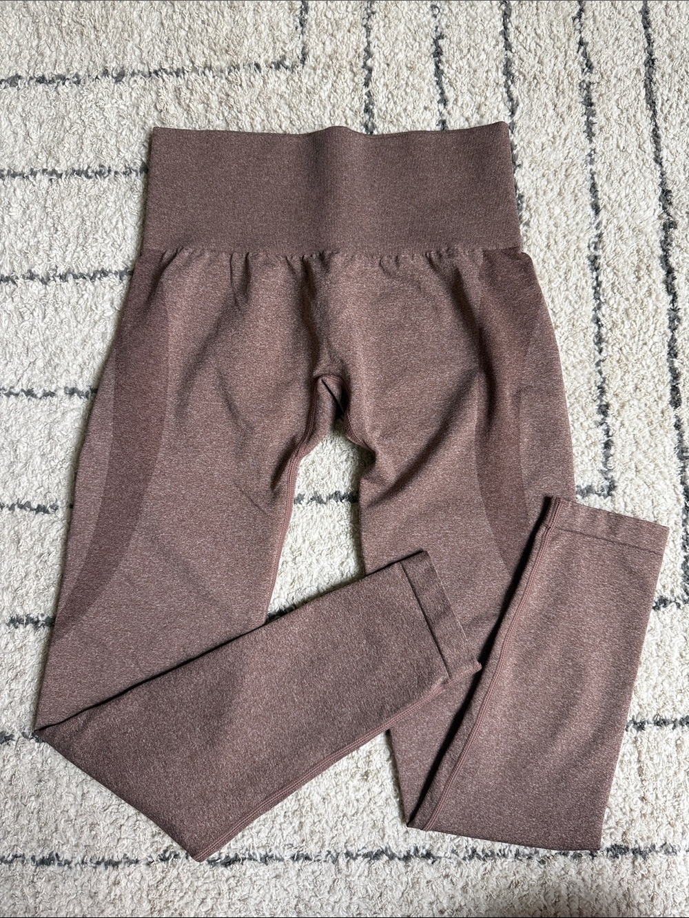 NVGTN Heathered Mocha Seamless High Rise Full Length Leggings Size S